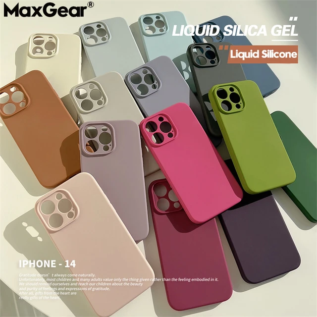 INS-Coque de téléphone en silicone souple liquide de luxe pour