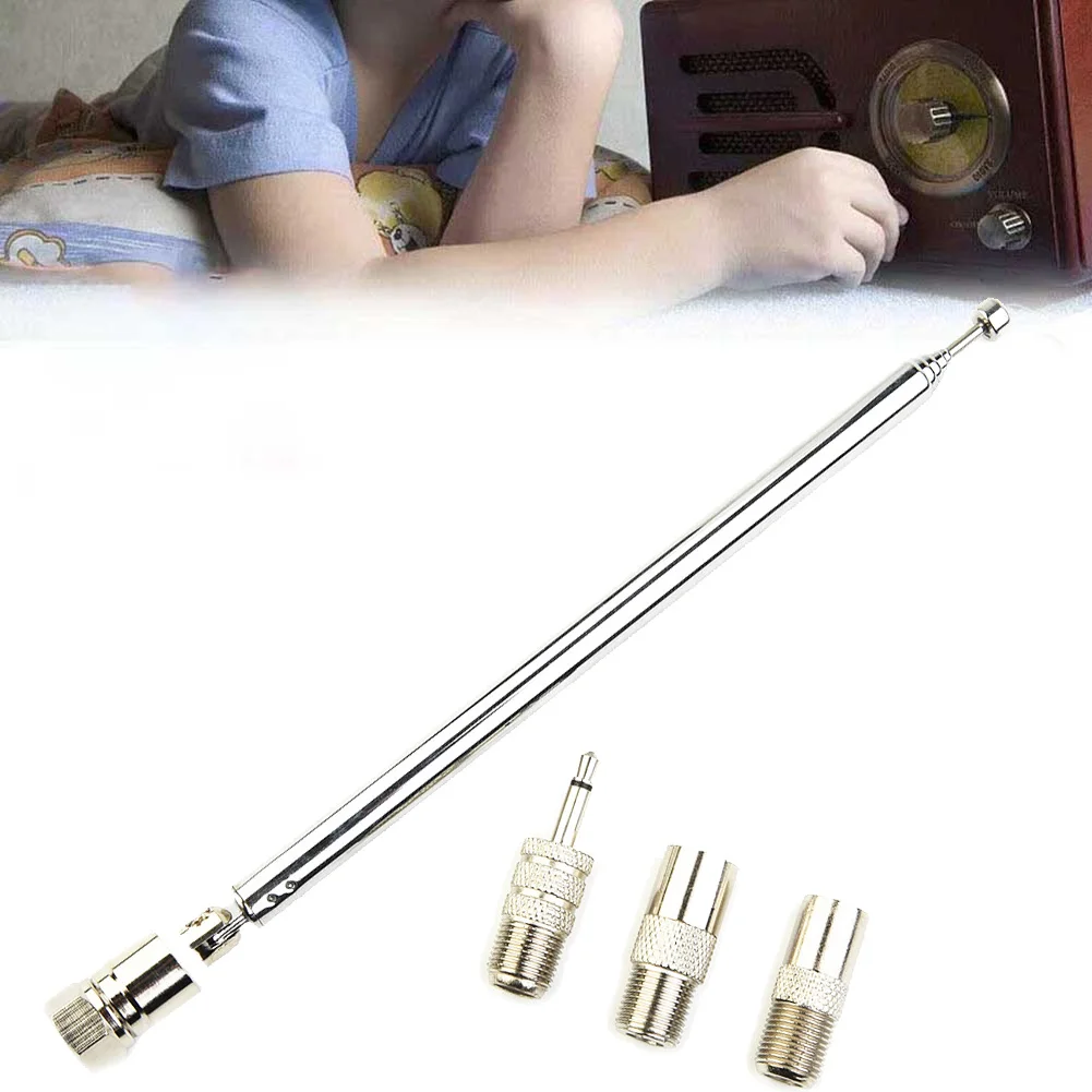 75mm Telescopic DAB FM Radio Aerial Adapter HiFi AV Receiver Mini System Aerial Antenna Length F-male Connector Radio Accessorie radio aerial