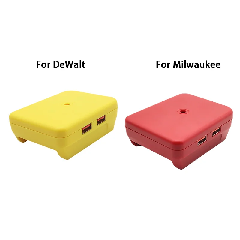 

Connector Adapter Dual USB Power Bank Mobile Phone Charger For DeWalt For Milwaukee 18V 20V Lithium Ion Battery 48-11-1890