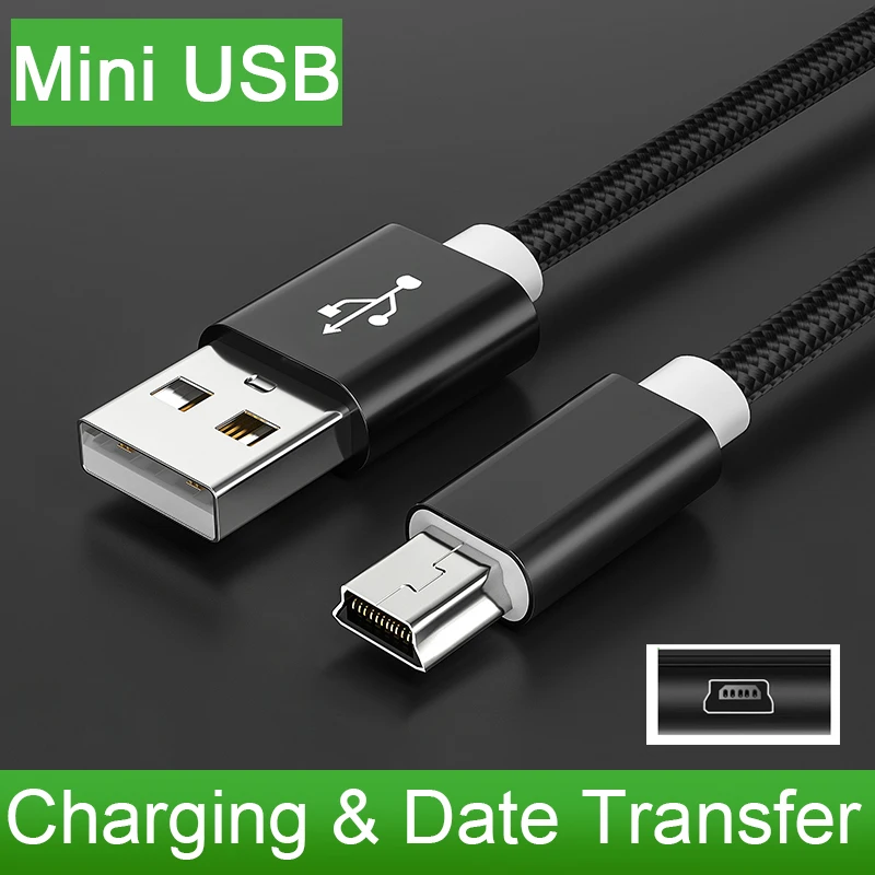 Mini USB Cable Mini USB To USB Fast Data Transfers Charger Cable for MP3 MP4 Player Car DVR GPS Digital Camera HDD Cord