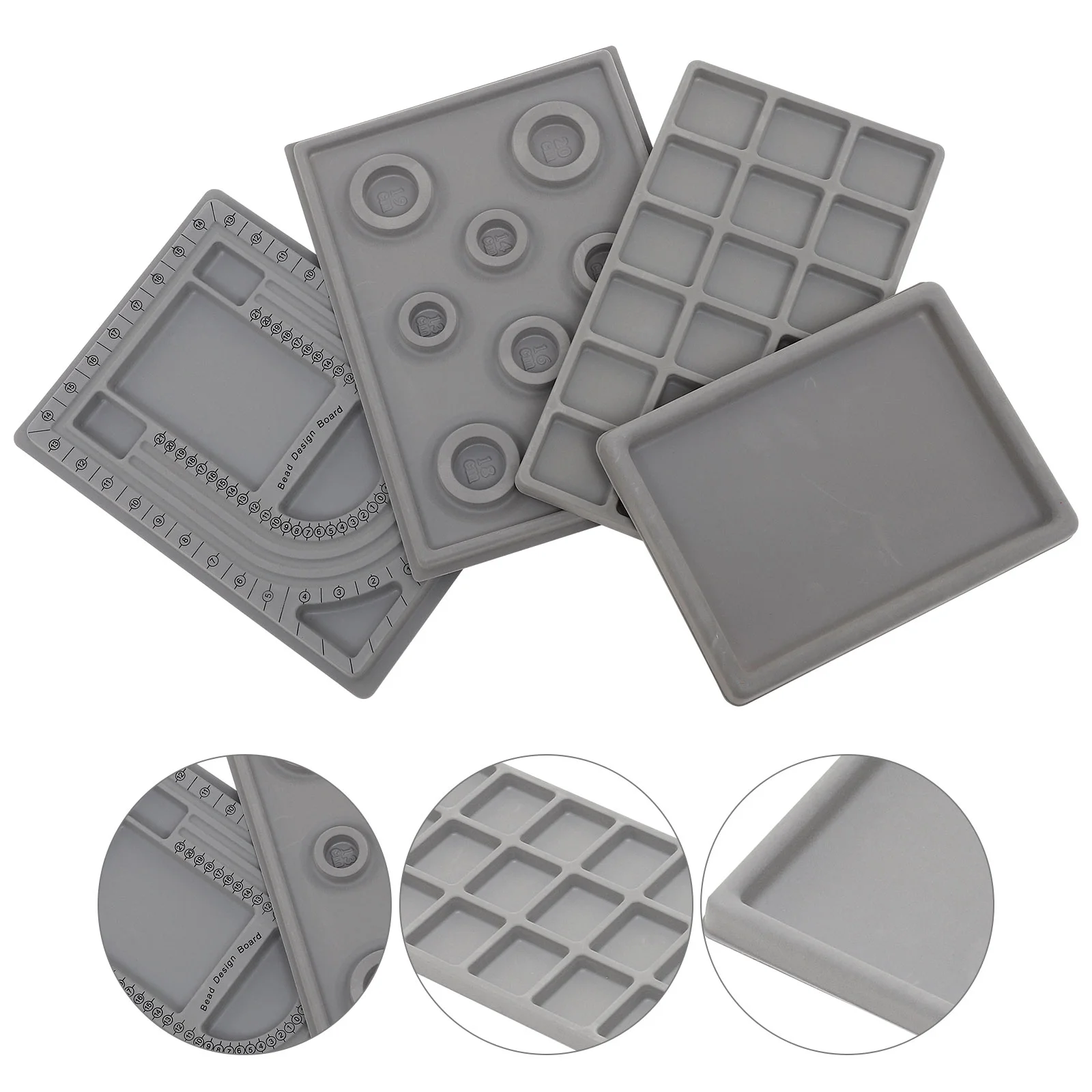

4pcs Bead Board Jewelry Design Beading Board Trays DIY Craft Tool for Women Girls
