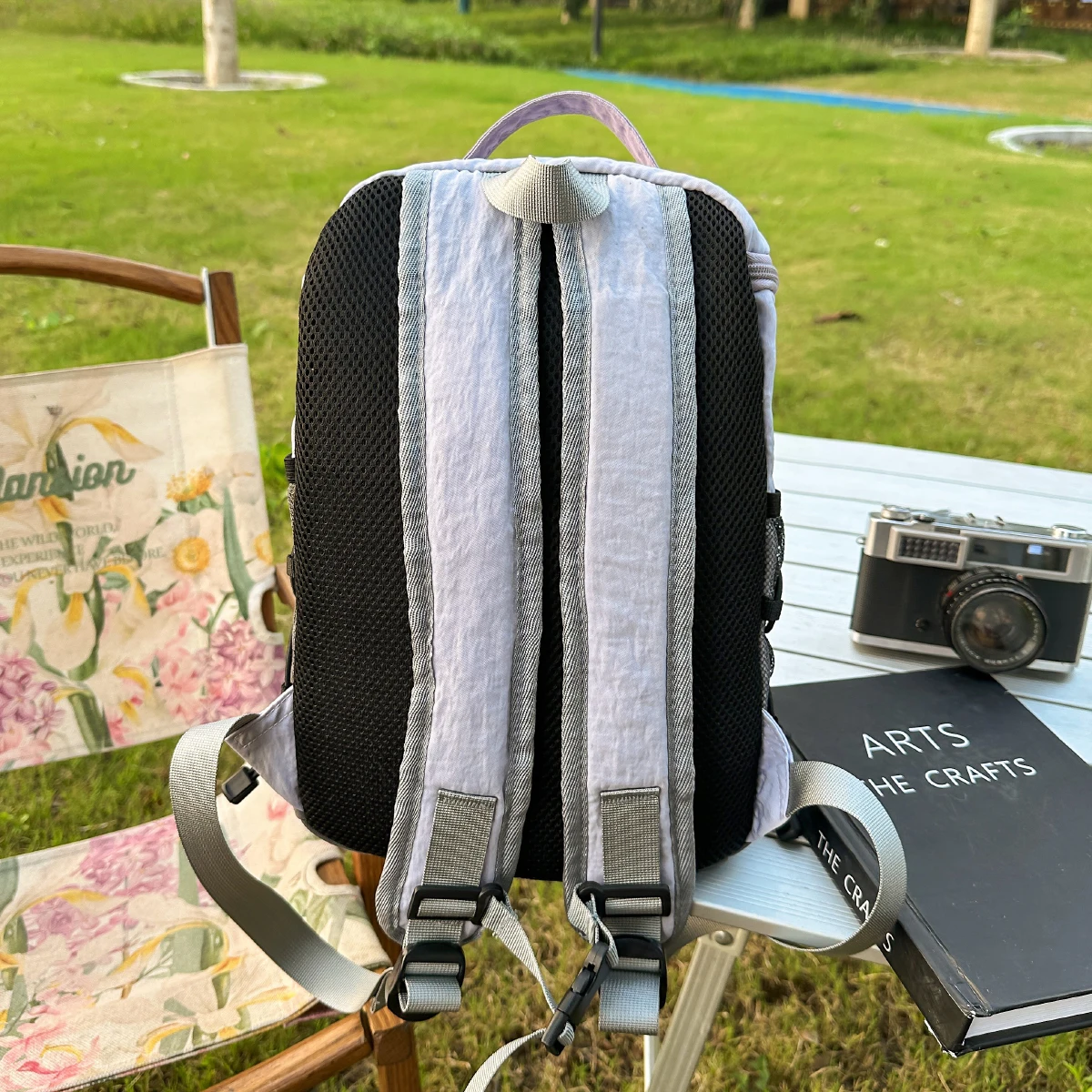 Backpack Women's 2025 New School Bag Outdoor Sports Hiking Backpack Mountaineering Bag Short-Distance Travel Bag Computer Bag Men's Fishing and Cycling Original Design Sense