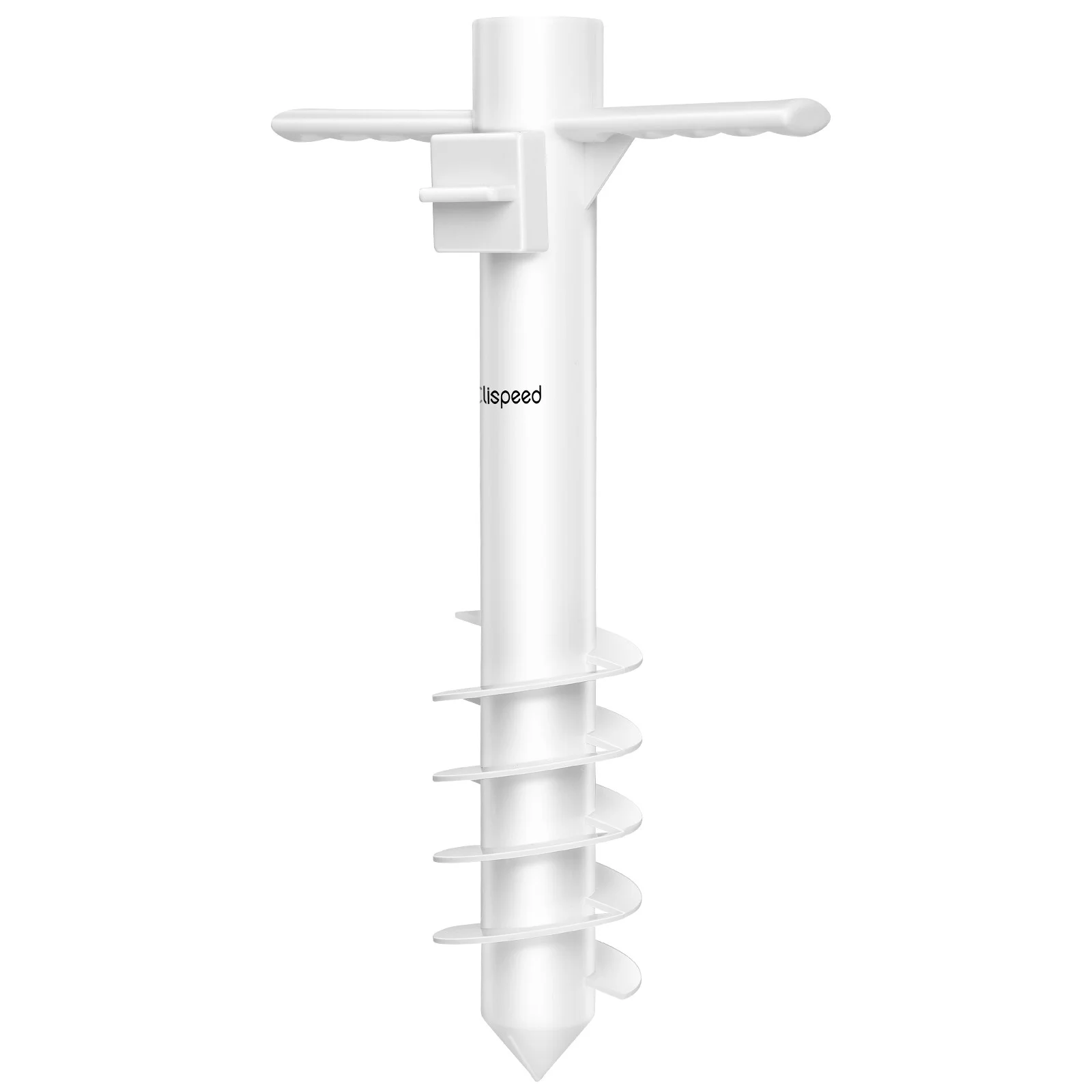 Umbrella base Clispeed 5 Spiral Plastic Beach Umbrella Stand Anchor Sand Holder Wind Resistant Wear Resistant Long Lasting Umbrella Base Stand