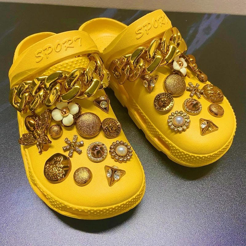 Summer Women Slippers Garden Sandals Platform Clogs EVA Chain Decoration Casual Outdoor Flip Flops Shoes For Female women sandals slippers sandals women slippers platform slippers