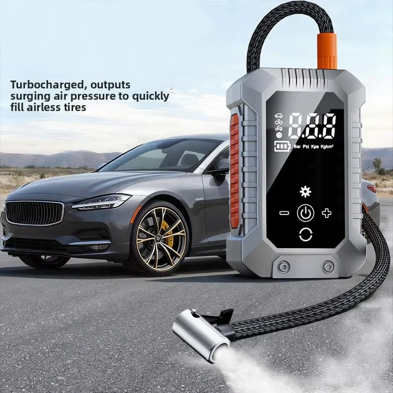 Car Mounted Inflation Pump Portable Electric Wireless Belt For Cars Tire Pressure Measuring Pump For Balls