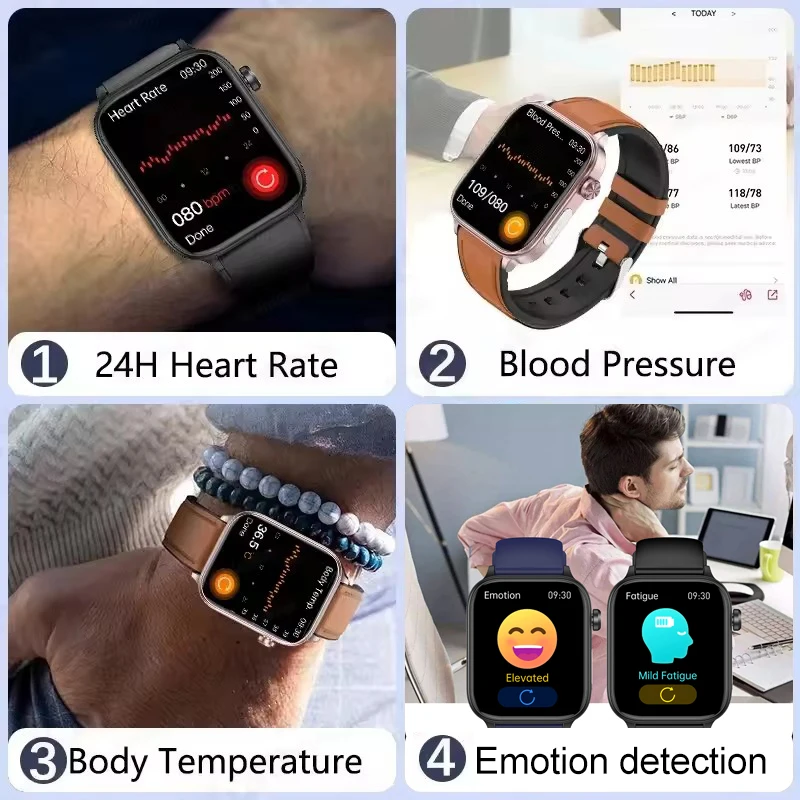 AI Intelligent Health Smart Watch Women ECG+PPG+HRV Micro Examination Fat Uric Acid Heart Rate Tracker BT Call Smartwatch Ladies 3