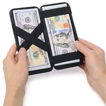 PU portafoglio Organizer Id Bank porta carte di credito custodia protettiva custodia portatile da viaggio per Organizer per banconote da uomo