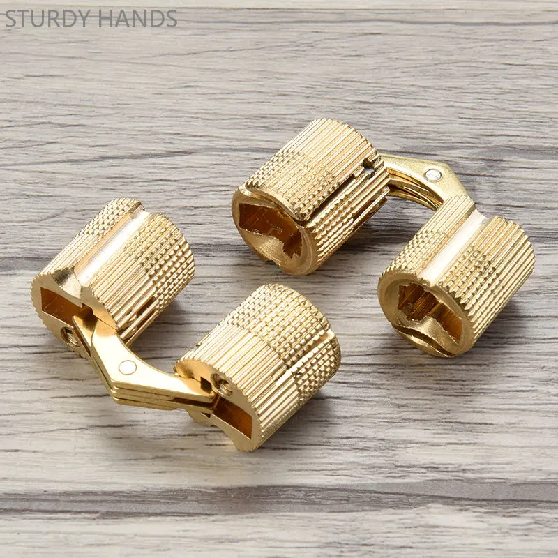 Copper Barrel Concealed Hinges Cylindrical Hidden Cabinet Hidden Door Hinges Furniture Hardware Support 2PCS 8mm-18mm