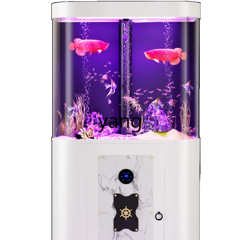 

Yhl Household Floor with Cabinet Acrylic Aquarium Ecological Change Water Medium New Fish Globe