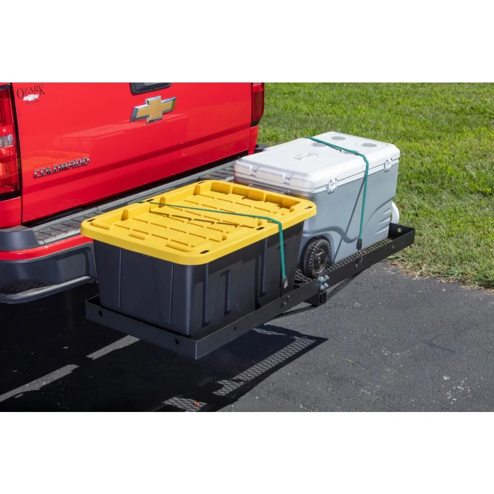 

2023 New Hitch Mounted Folding Cargo Carrier for Car/Truck/SUV, Fits 1.25" and 2" Receivers