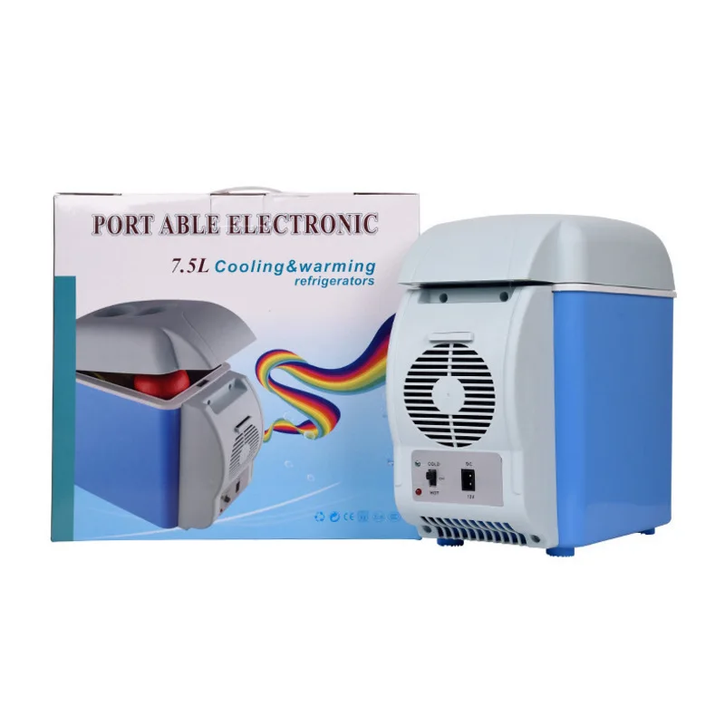 Portable 7.5L Mini Car Fridge Freezer Cooler Warmer Multi-Function 12V Cooling Heating Mini Fridge Camping Travel Refrigerator