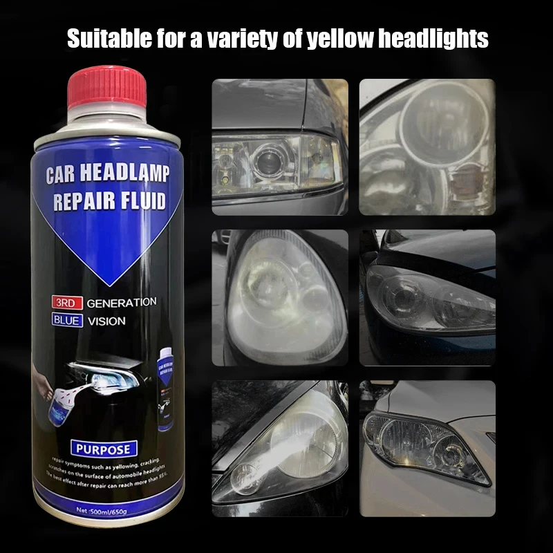 Car Headlight Polishing Liquid Car Headlight Evaporator Restoration Liquid Headlamp Repair Chemicals Polishing Headlights Liquid