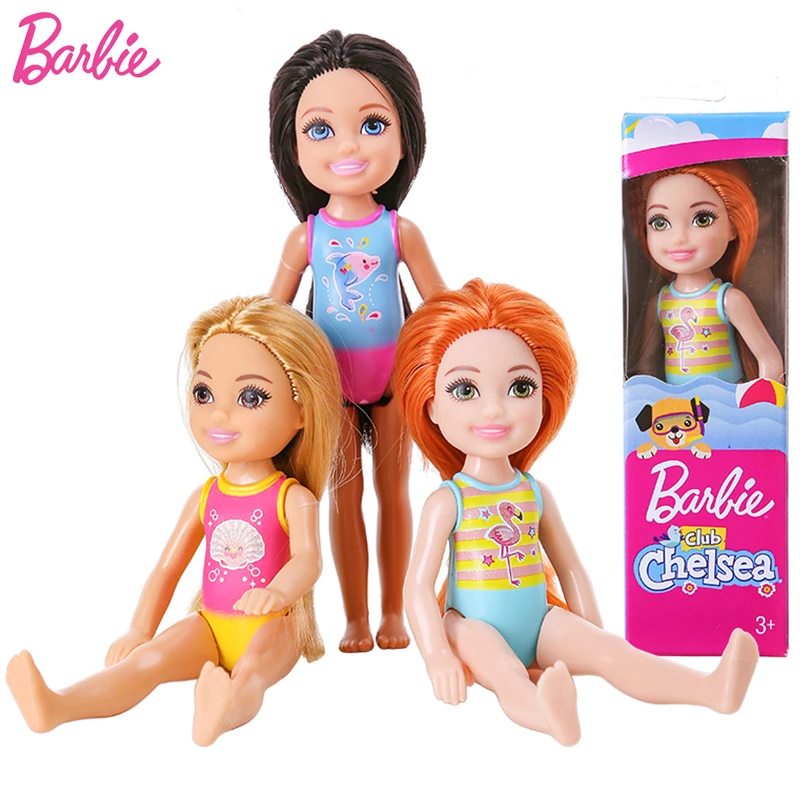 Original Club Chelsea Barbie Dolls Mini Pocket Barbie Baby Toys for Girls Summer Play Beach Juguetes Dolls for Girl Swimsuit Set nico chelsea girl 1 cd