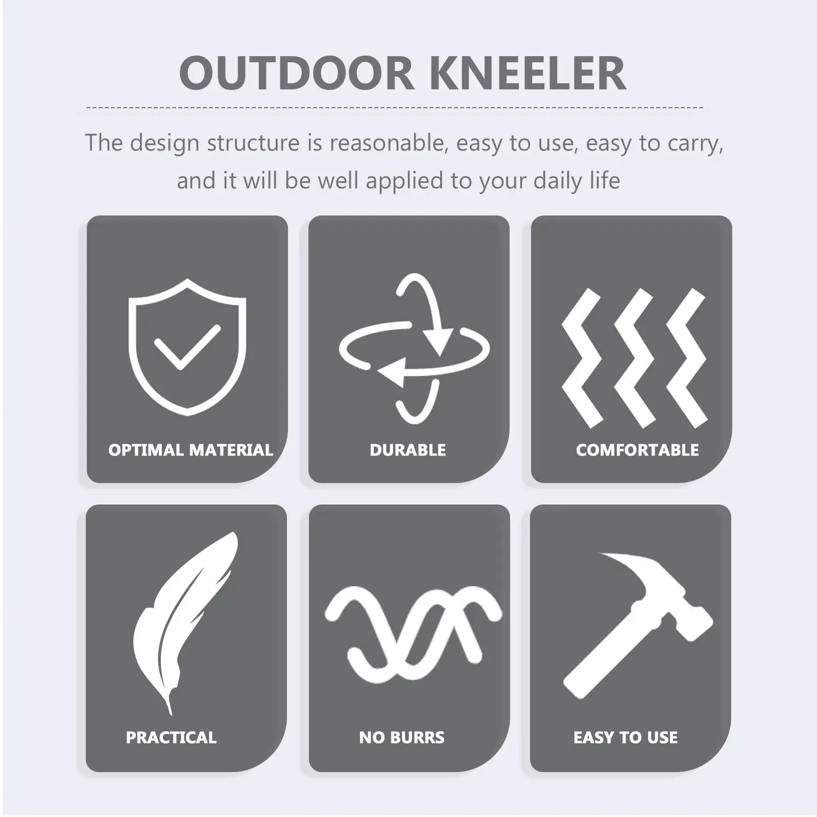 Comfortable Sponge Knee Pads Durable Garden Kneeler Outdoor Camping Kneel Mat Pain Relief Gardening Supplies Housework Labor