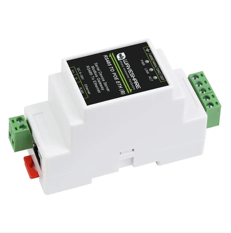 Serial Ethernet Device Server Industrial Modbus MQTT JSON serial server RS485 to RJ45 Ethernet TCP/IP to serial rail-mount support with POE function(optional)