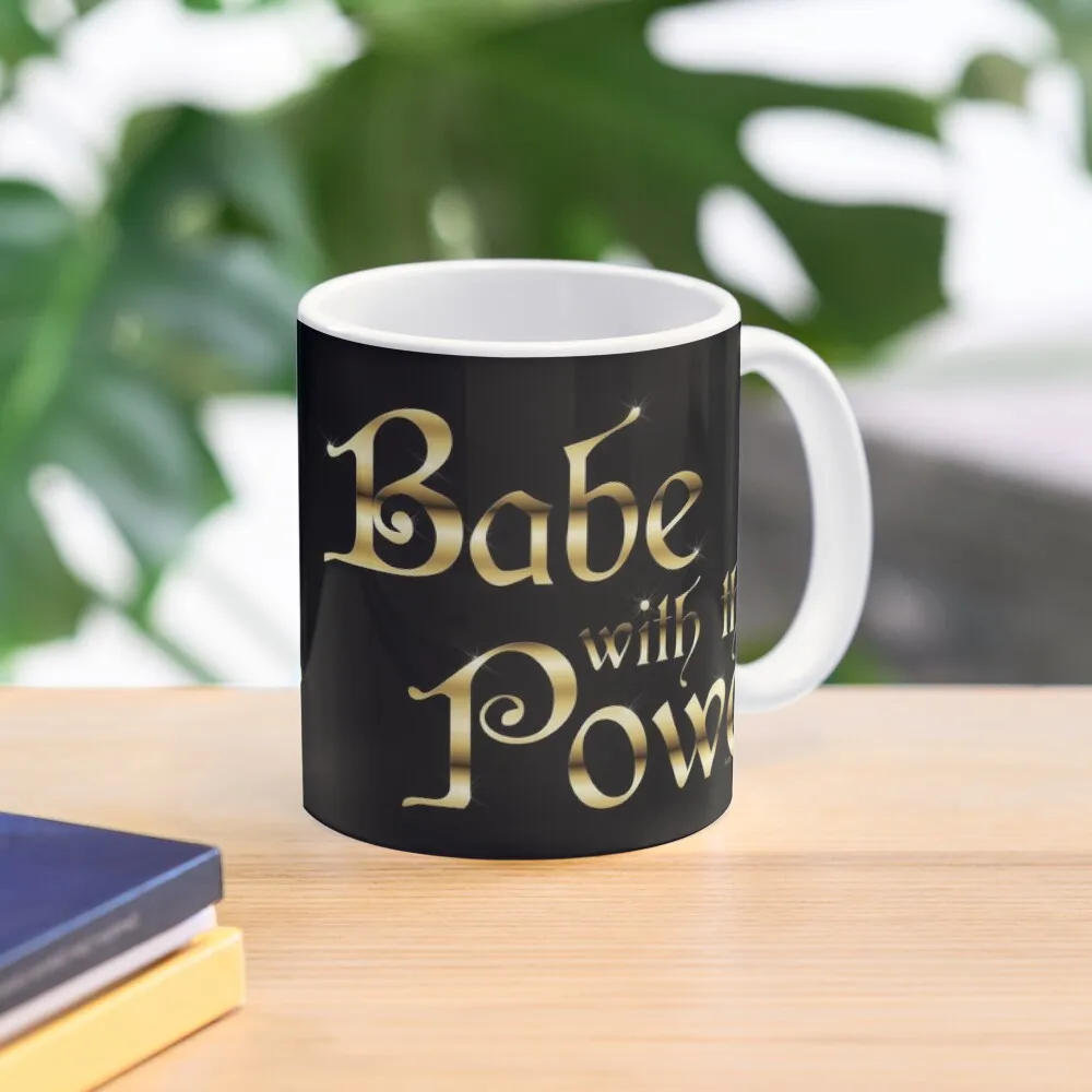 

Labyrinth Babe With The Power (black bg) Coffee Mug Porcelain Mug