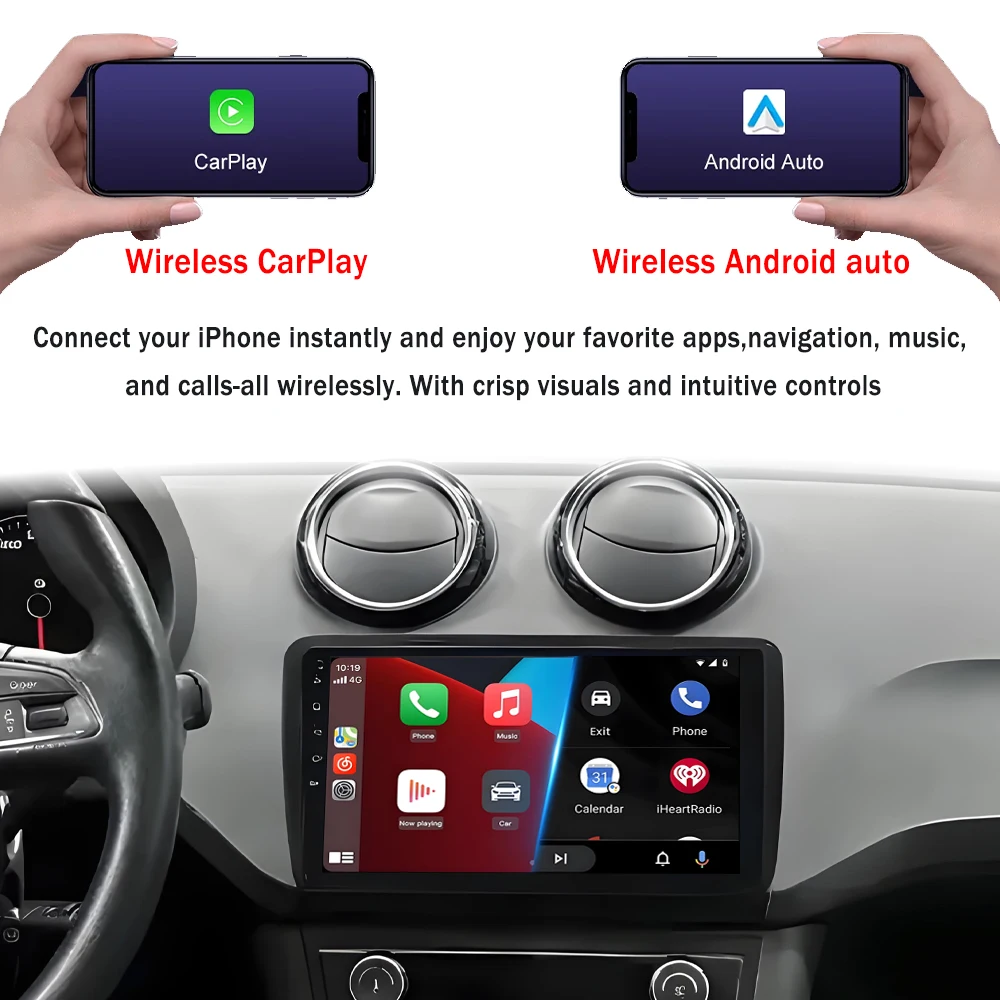 Radio Android para coche SEAT Ibiza 2016 - 2017, Carplay, multimedia, vídeo, sistemas de coche, GPS, navegación, reproductor estéreo, unidad principal BT 6