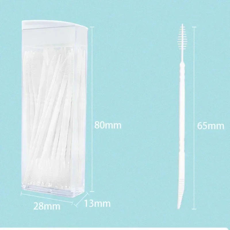 60Pcs/Box Portable Fish Bone Shape Disposable Plastic Toothpicks Teeth Cleaning Interdental Brush Oral Gum Teeth Cleaning Care