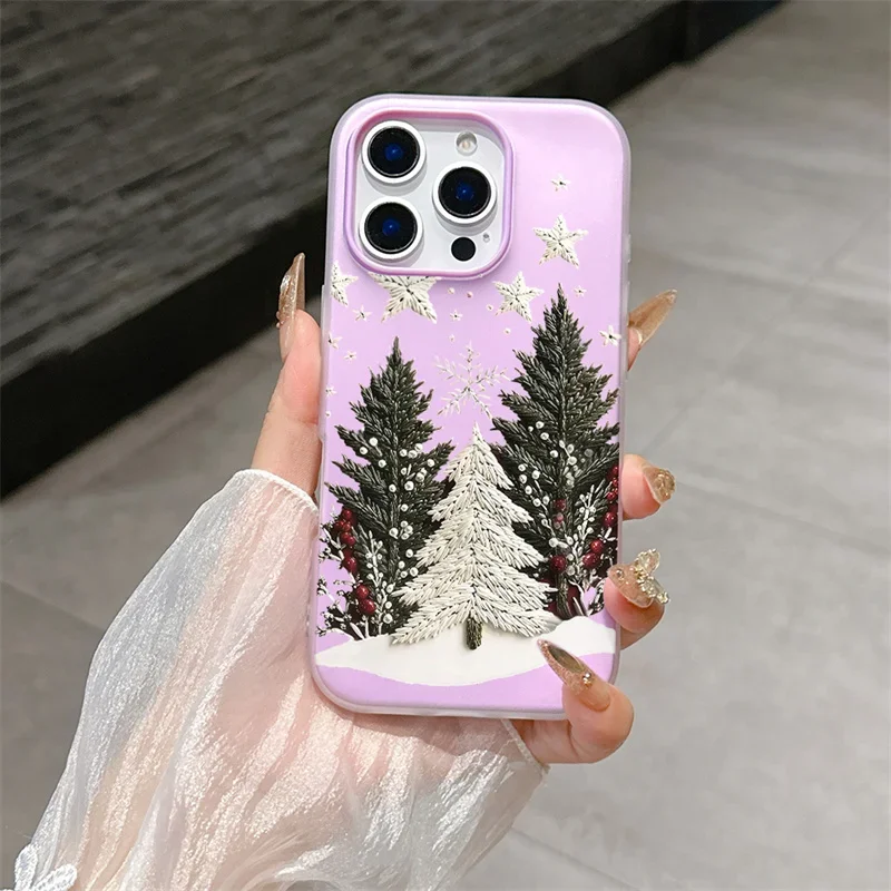 Festive Christmas Tree Matte Candy Phone Case