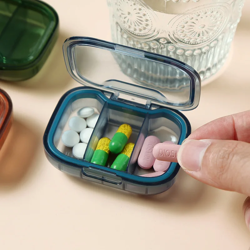 Compact 3-Section Travel Pill Organizer - Secure, High-Quality Daily Medication Holder