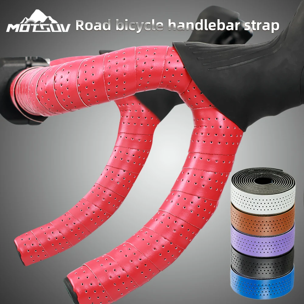 MOTSUV Road Bicycle Handlebar Tape PU EVA Bike Bar Tapes Anti-slip Shockproof Breathable Cycling Damping Anti-Vibration Straps