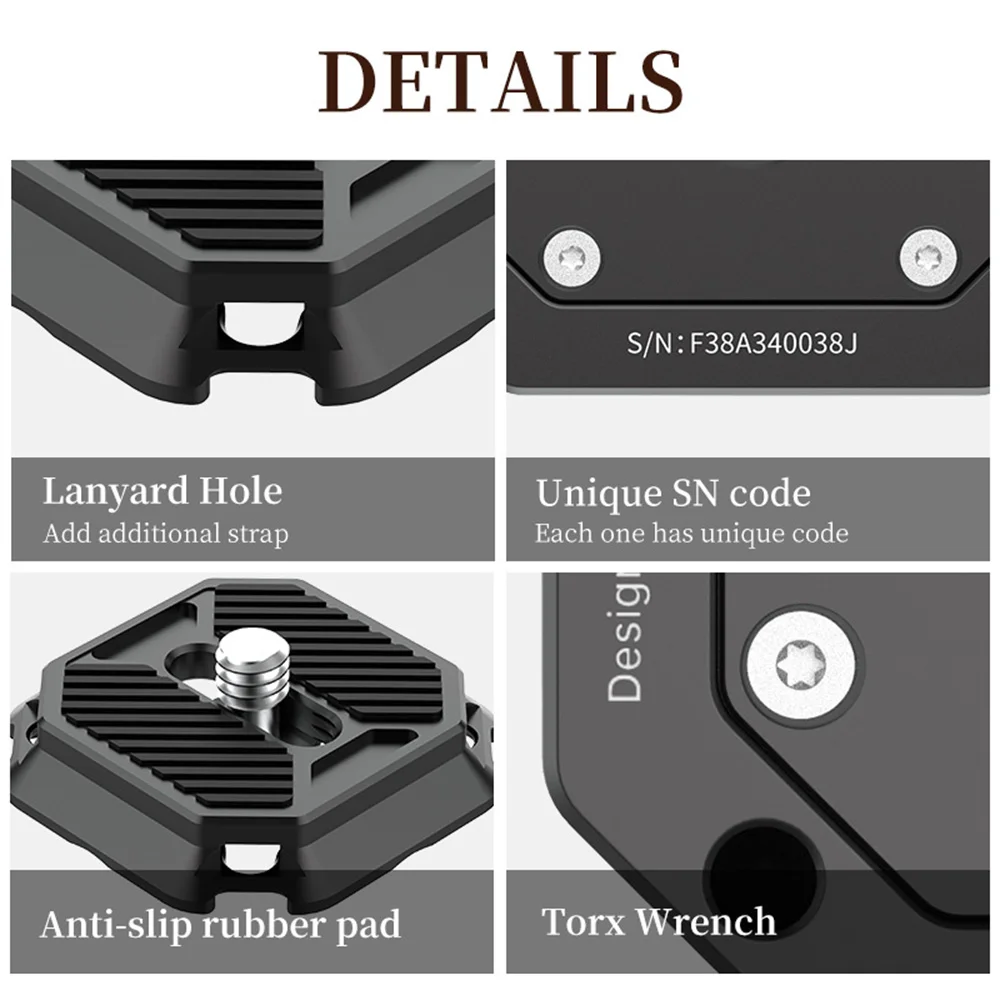 Falcam-universal Dslr Câmera Gimbal Arca Swiss Quick Release Plate Clamp Quick Switch Tripé Slider Mount Adapter F38 - Image 5