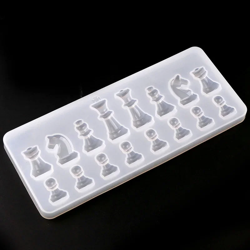 Silicone Mold For Resin International Chess Shape Silicone uv Resin DIY Clay Epoxy Pendant Molds For Jewelry silicone mold