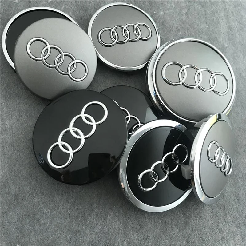 Wheel Center Caps 4pcs 60mm 61mm 68mm 69mm Car Styling Wheel Center Cap Hub Covers Badge For Audi A3 A4 A5 A6 A7 A8 S4 S6 Accessories