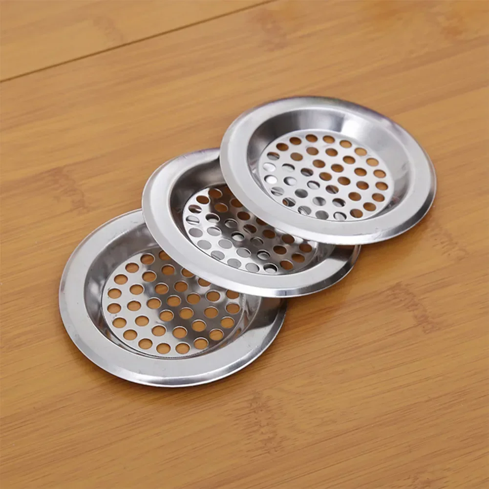 60/75mm In Diameter Stainless Steel Hair Filter Circle Vent Grille Cover Sink Strainer Stopper Mesh Sink Drain Colanders sink strainer,sink filter,kitchen sink strainer,hair drain catcher