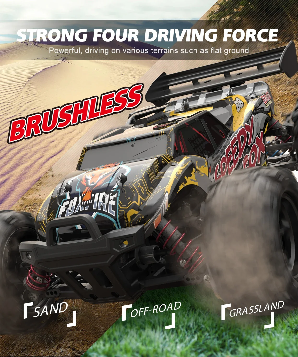 ENOZE 1/18 RC Car Brushless Brushed Motor Remote Control 4WD RTR 60KM/h High Speed for 1:18 A979 A959 Wltoys Trucky Off-road Car 3