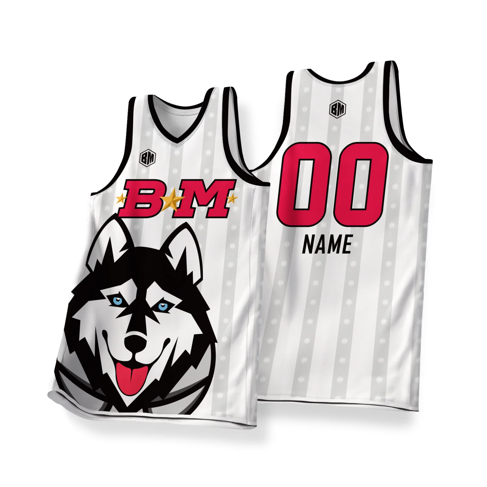 Basketball Crew Neck Jerseys Sublimation Wolves