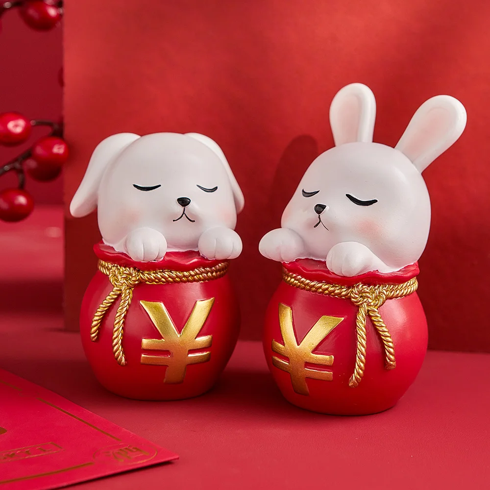 

Lovely Little Rabbit Decoration Office Computer Desktop Decoration Wedding Gift Room Living Room Decor Interior Art Sculpture