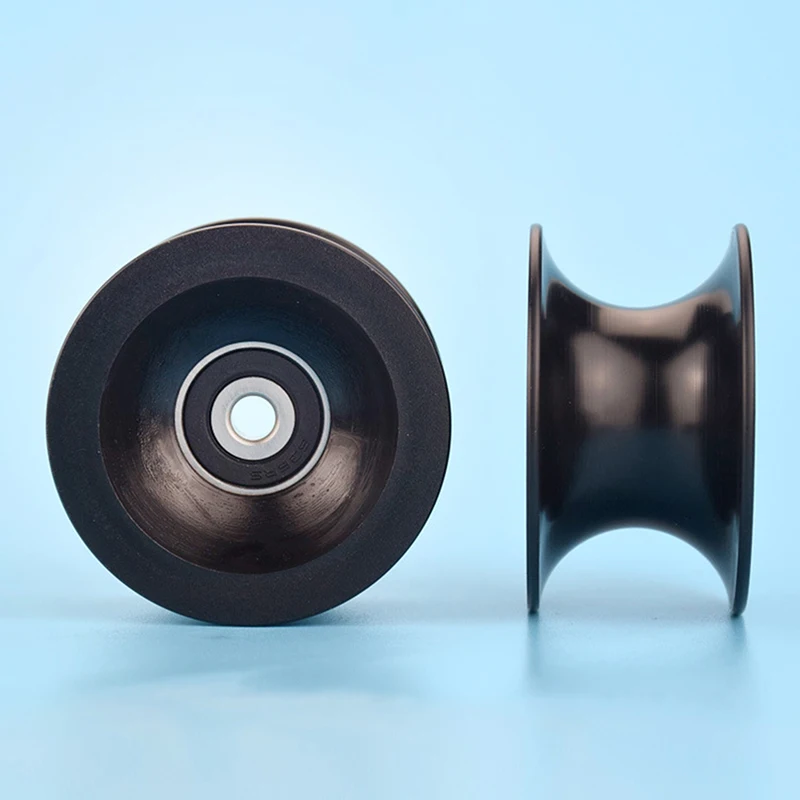 636 Stainless Steel Bearing Pulley Plastic Guide Wheel 6*54*30mm 25mm Diameter Track Groove U Roller Plastic