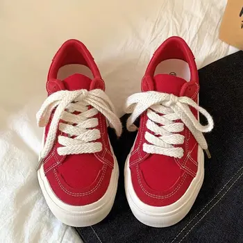 Spring Autumn New Flat bottomed Versatile Casual Sports Board Shoes Breathable Anti slip Wear resistant Canvas Women's Shoes 1