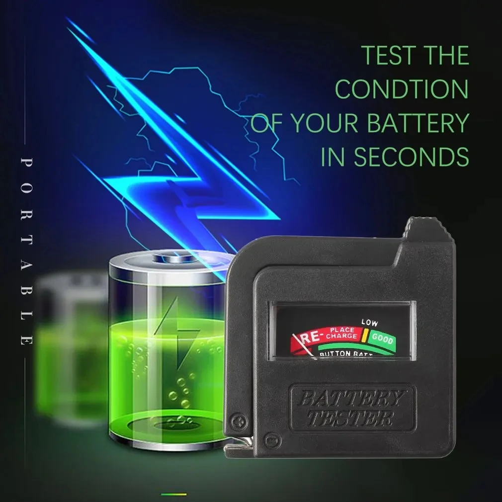 BT-860 Universal Button Cell Battery Volt Tester Checker Indicator Universal Battery Tester For 9V 1.5V And Button Cell AAA AA 4