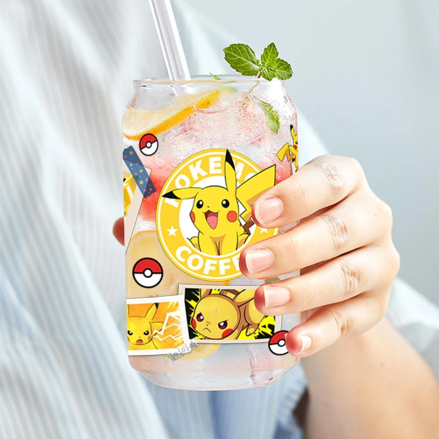 Sticker Cups Cup Wraps UV DTF Wrap Transfer Miniso Cartoon Elf 16OZ UV DTF Cup Wraps Transfer Sticker For Glass Libbey Can Bottle Selfadhesive Washable DIY Custom
