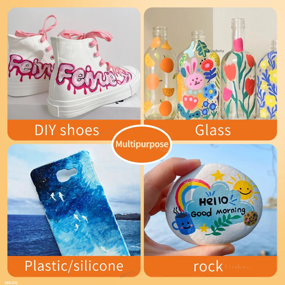 아크릴 페인트 마커 펜 브러시 듀얼 팁, 브러시 팁 및 미세 팁이 있는 아크릴 페인트 펜, 암벽용 아트 마커 용품, 36 색