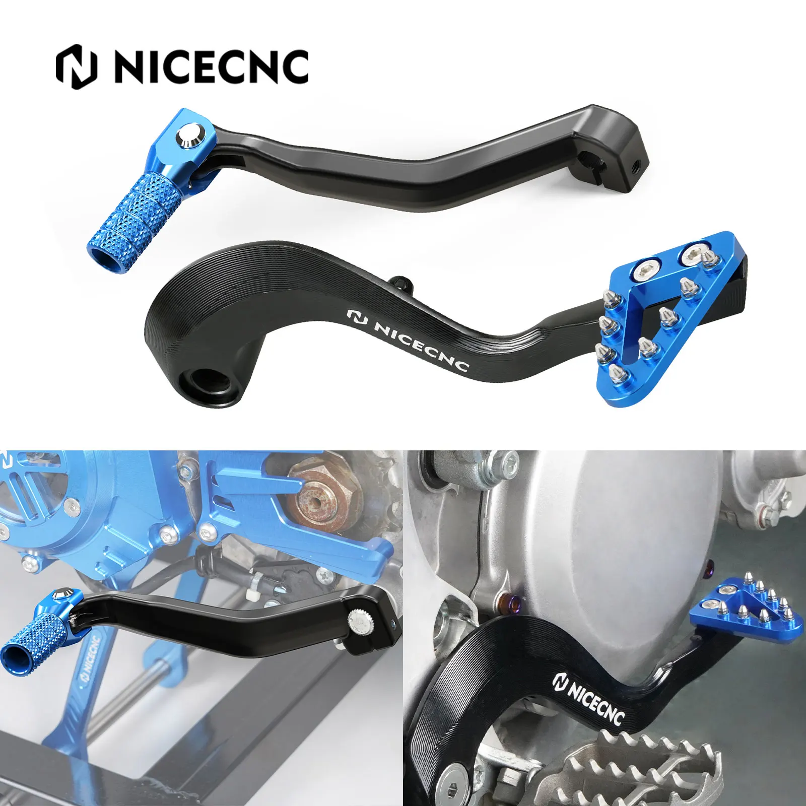 

Adjustable Aluminum Brake Pedal Lever & Forged Shift Lever For Yamaha YZ125 YZ250 2006-2024 YZ125X 2017-2023 YZ250X 2016-2023