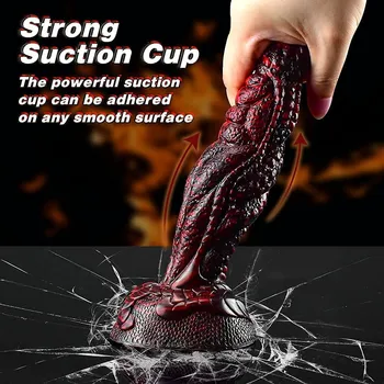 Soft Dragon Monster Dildo Silicone Animal Penis Suction Cup Anal Pulg Butt Vaginal Stimulator Sex Toys for Woman 4