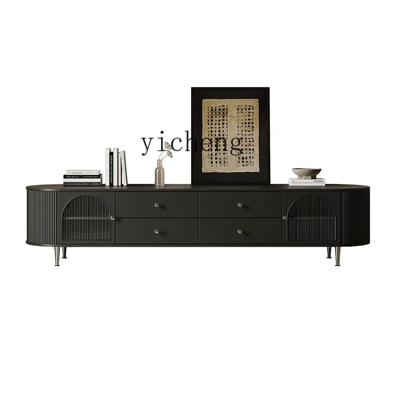 

ZC Retro Style Wall Storage Cabinet Solid Wood Small Apartment Home Floor Cabinet Locker Floor TV Stand