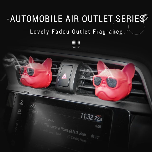 Désodorisant d'intérieur de voiture, diffuseur de parfum d'arôme, évent de  parfum, tête de bouledogue mignon, déco automatique, accessoires de voiture  - AliExpress