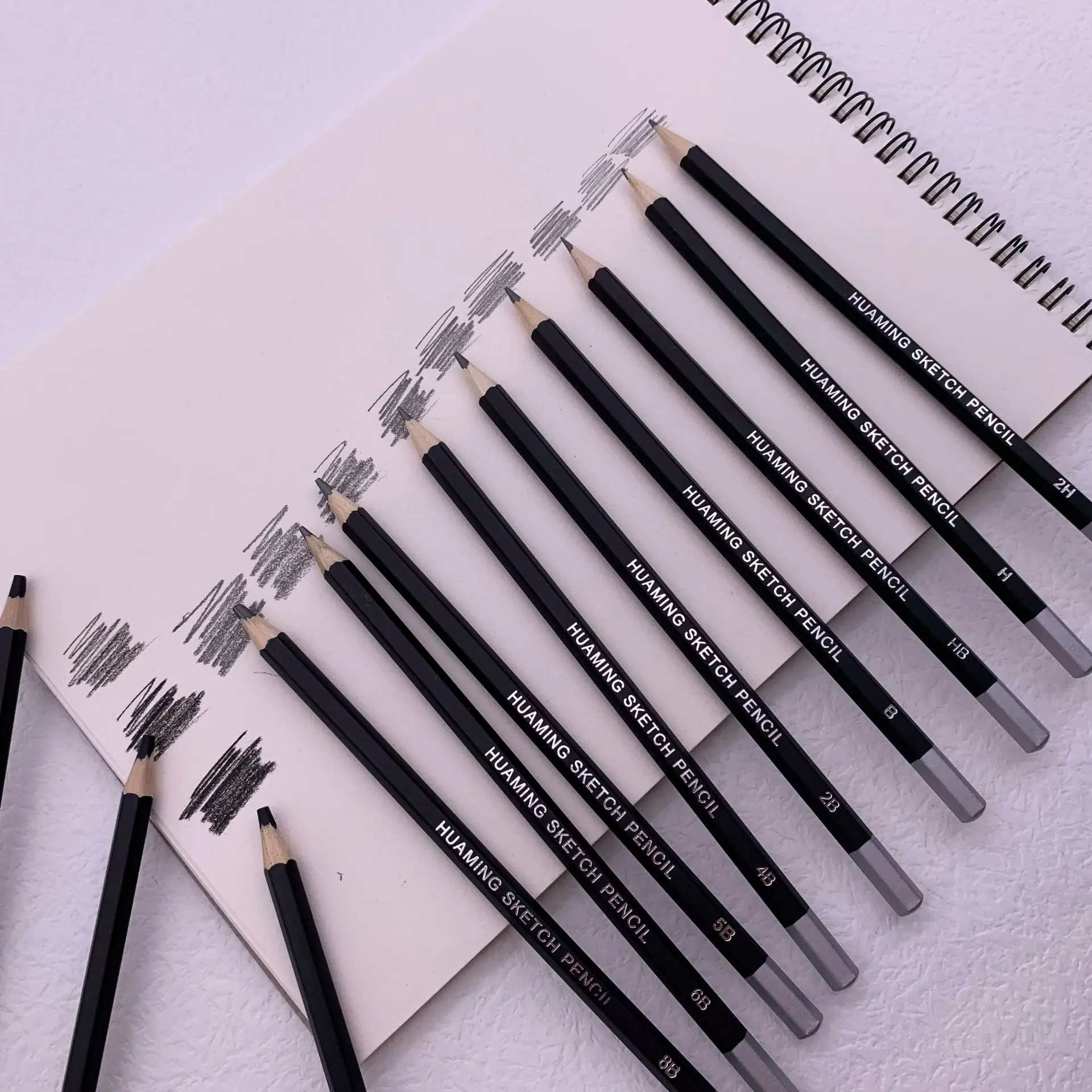 12PCS Sketch Charcoal Soft/medium/hard. Sketch Pencil Art student Special Hand-painted HB Painting Drawing Exam Pen marco sketch charcoal pencil highlight set professional painting art student beginner hand painted soft medium hard carbon