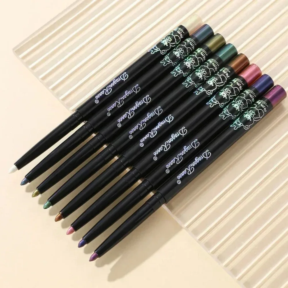 Stylo Eyeliner aurore à paillettes, multi-cromé, fard à paupières métallique brillant durable, couché, ver à soie, vert, violet, Pigment de maquillage 6