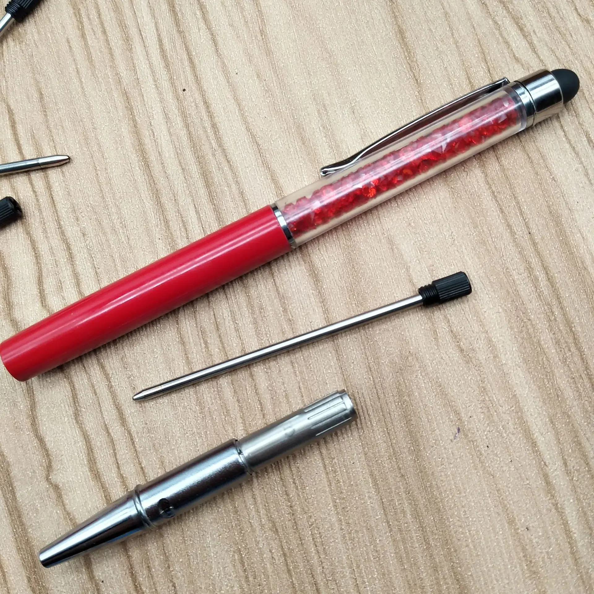 20Pcs 0.5mm Metal Roll Ball Pen Refills 70mm Length for Crystal Diamond Pen 7cm Replaceable Metal Pen Refills Office Business 4