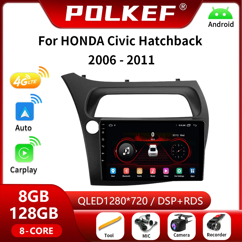 For Honda Civic Hatchback 2006~2011 Car Multimedia GPS Radio Navigation  NAVI Player Integrated CarPlay 360 BirdView 3D - AliExpress