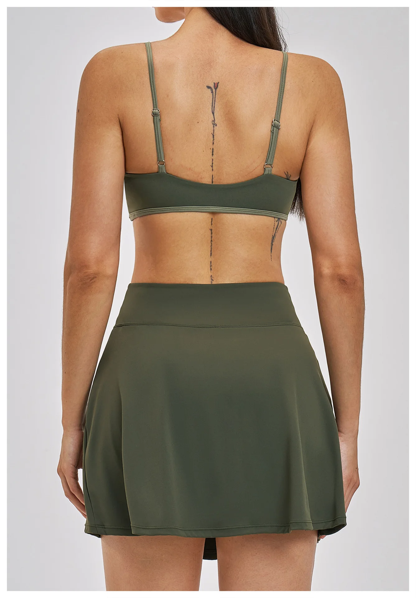 Women Sports Bra False Two-piece Push-up Shockproof Running Bra_voghion.com