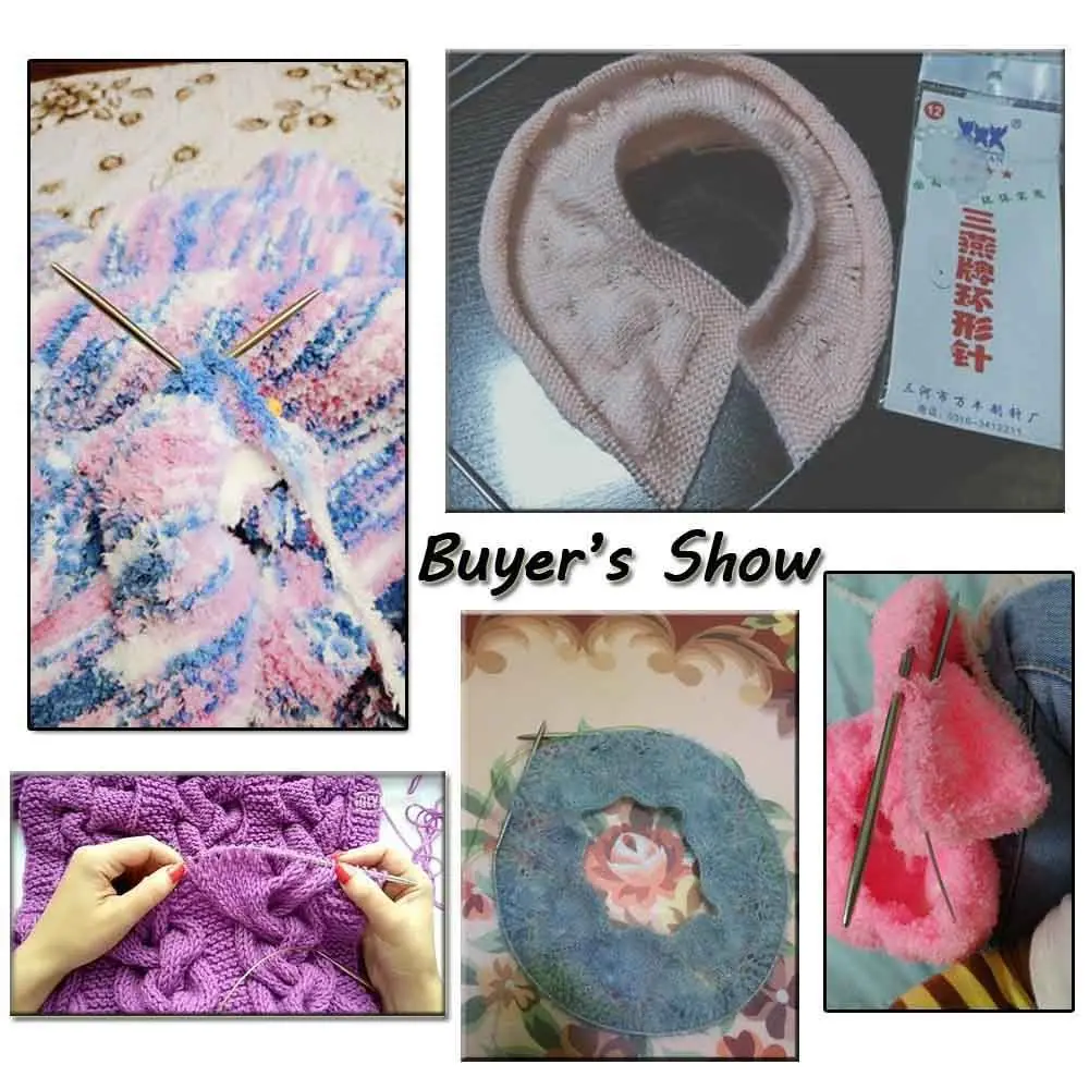 Stainless Steel Circular Knitting Needle Handmade Weaving Crochet Hook Household DIY Crafts Needlework Supplies Sewing Pins