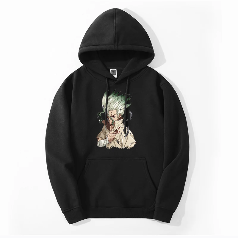 

Winter Men Fashion Printing Dr.STONE Ishigami Senkuu Hoodie Sweatshirt Simple Big Size Clothing Oversized Anime Senkuu Moletom