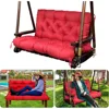 2-3 Seater Waterproof Porch Bench Cushion Thick Patio Swing Cushion with Backrest for Garden Backyard Furniture, Patio Swings 1