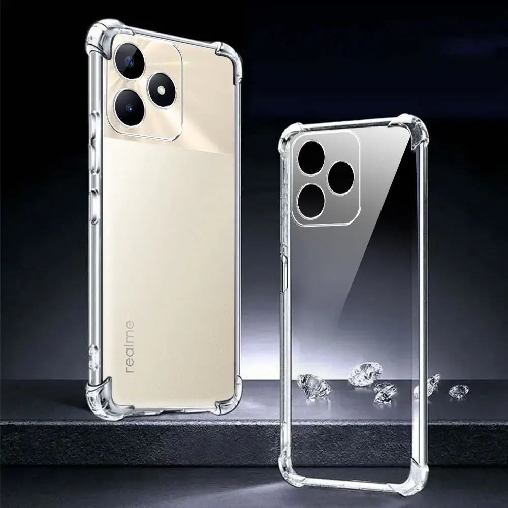 Shockproof Clear TPU Silicone Case - Airbag Design, Anti-Scratch Protection